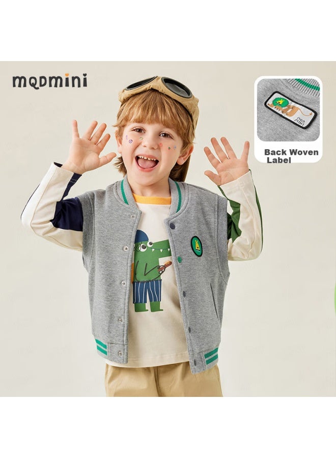 Mqdmini Boys' Vest, Spring Children's Waistcoat, Versatile Baby Sleeveless Jacket For Outdoor Wear And Layering, Lion Vest - Image 1