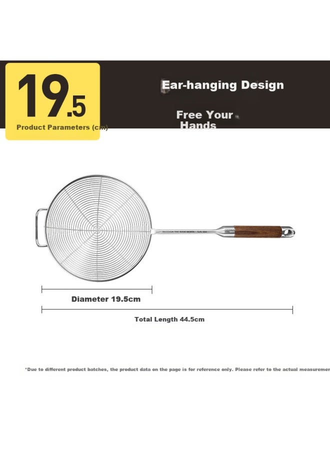 COOKER KING Cooker King 304 Stainless Steel Skimmer Ladle With Line Strainer For Hot Pot, Large Skimmer Spoon For Frying, Colander With Heat-resistant Handle, Large Size  - Image 2