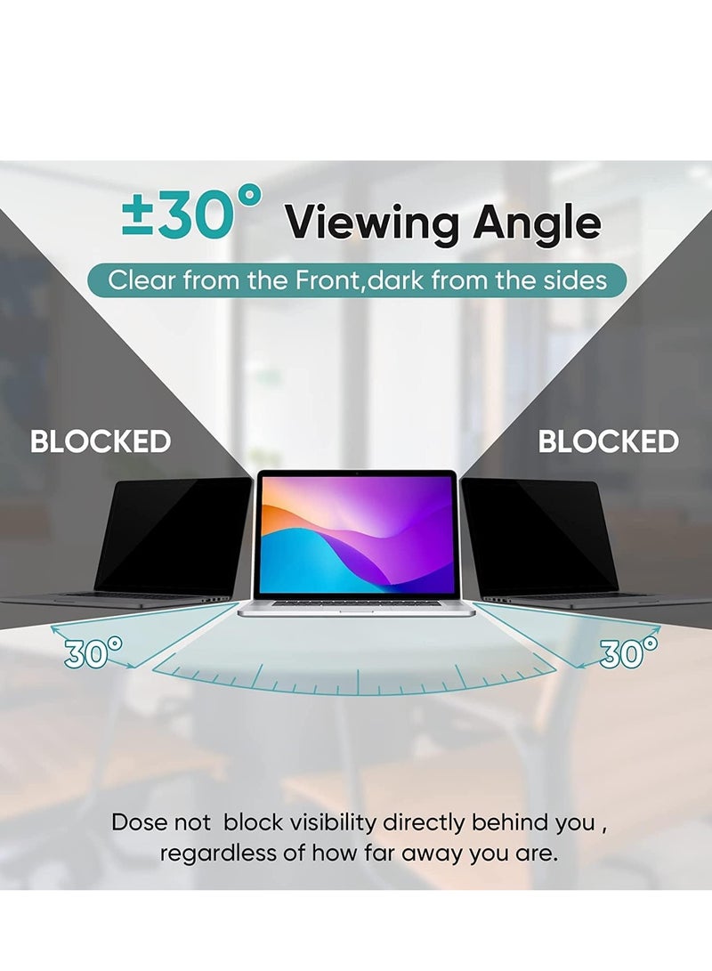 15.6 Inch Laptop Privacy Screen Filter Compatible with HP/Dell/Acer/Asus/Samsung/Lenovo/Toshiba, for 16:9 Widescreen laptop privacy screen 15.6 inch and Anti-Glare Protector - Image 3
