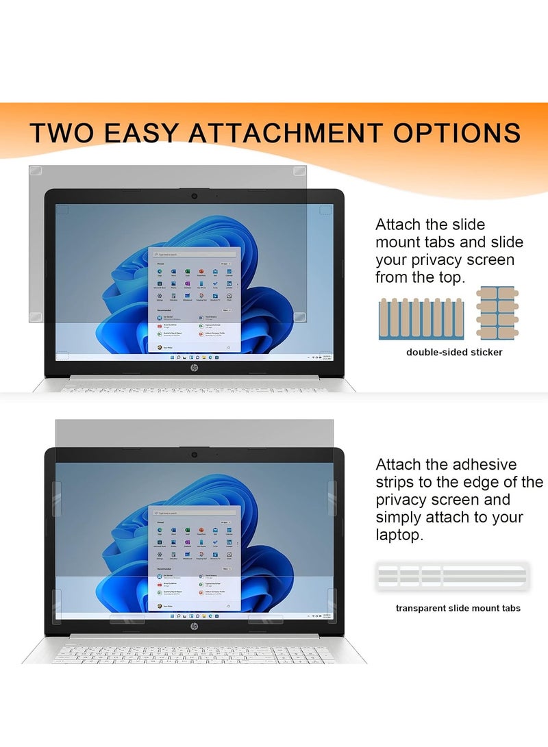 15.6 Inch Laptop Privacy Screen Filter Compatible with HP/Dell/Acer/Asus/Samsung/Lenovo/Toshiba, for 16:9 Widescreen laptop privacy screen 15.6 inch and Anti-Glare Protector - Image 4