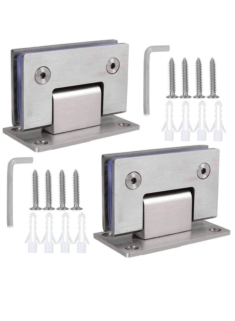 RACO RACO Stainless Steel Heavy Duty 90 Degree Frameless Glass Door Cupboard Showcase Cabinet Clamp Glass Shower Doors Hinge Wall-to-Glass, Polished Chrome PACK OF 2. - Image 1