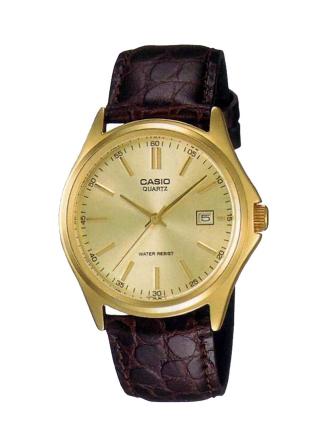 CASIO Men Leather Analog Wrist Watch LTP-1183Q-9ADF - 33 mm - Dark Brown - Image 1