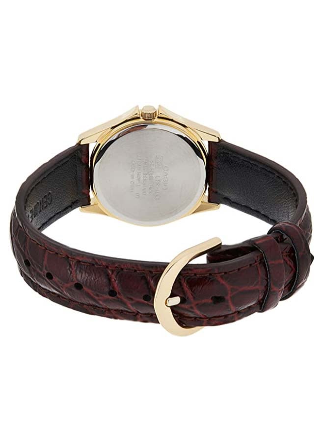 CASIO Men Leather Analog Wrist Watch LTP-1183Q-9ADF - 33 mm - Dark Brown - Image 2
