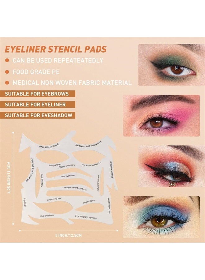 YAFIYGI قوالب مكياج سريعة لقلم الكحل أداة مكياج بأشكال متنوعة لوحات قوالب الكحل أدوات تطبيق ظلال العيون قالب الكحل