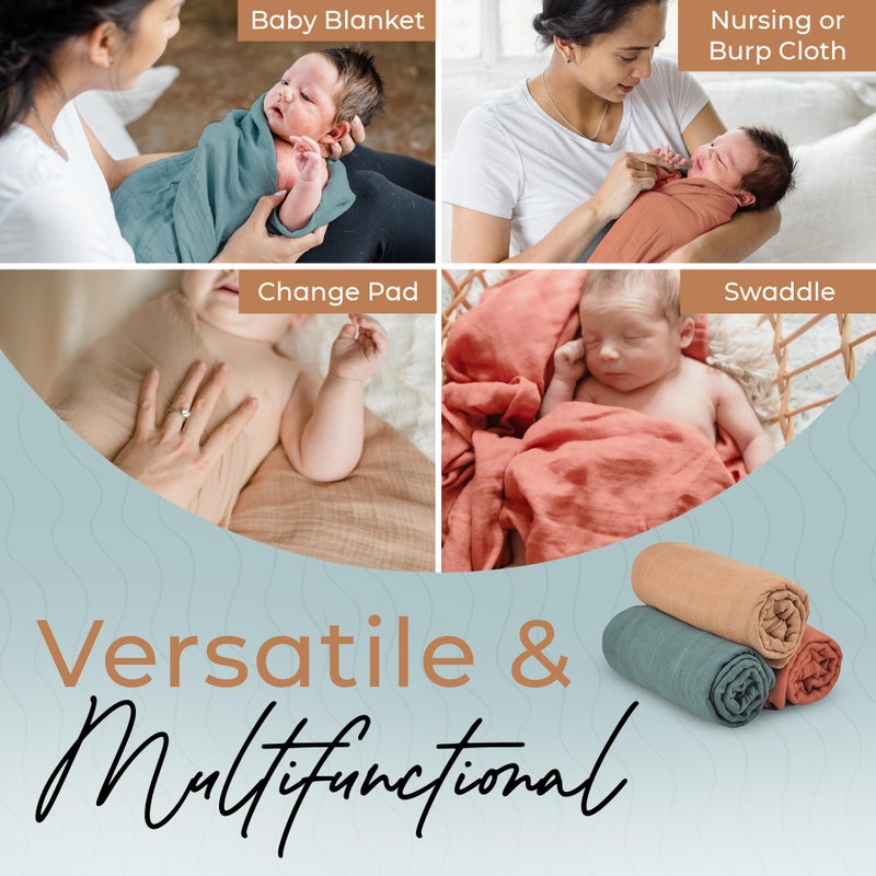Fern & Avery Organic Receiving Blankets for Boys & Girls - Lightweight Breathable Organic Cotton - Gender Neutral Swaddle Blankets -Forest Theme - Image 3