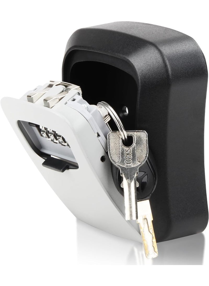 Key Lock Box Wall Mounted, 4 Digit Combination Lockbox for Outside House Keys,Key Safe Security Storage Lock Box 5 Keys Large Capacity with Resettable Code for Indoor Outdoor Garage Weatherproof - Image 1