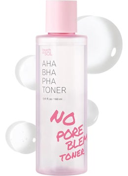 Touch in Sol TOUCH IN SOL No Poreblem AHA BHA PHA Toner  Glycolic  Salicylic Acid Liquid Exfoliator  Makeup Prep  Pore Cleanser  Exfoliate Soothe  Refresh Skin for Brighter Complexion 