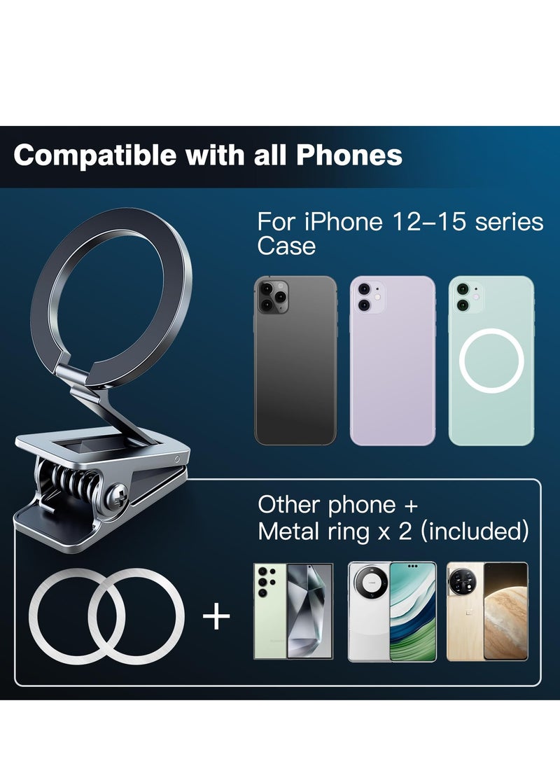 Excefore Car Mount, Magnetic Phone Holder Clamp for Desktop, Hands-Free Magnet Travel Phone Car Holder, Dash Mount for iPhone 15 14 13 12 Pro Max Mini Cases & All Phones - Image 5