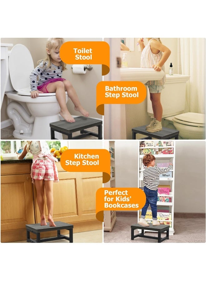 FYGUES FYGUES Step Stools for Adults Kids with Non-Slip Rubber Feet, Heavy Duty Wooden Stepping Stools with 500-LBS Capacity - Image 5