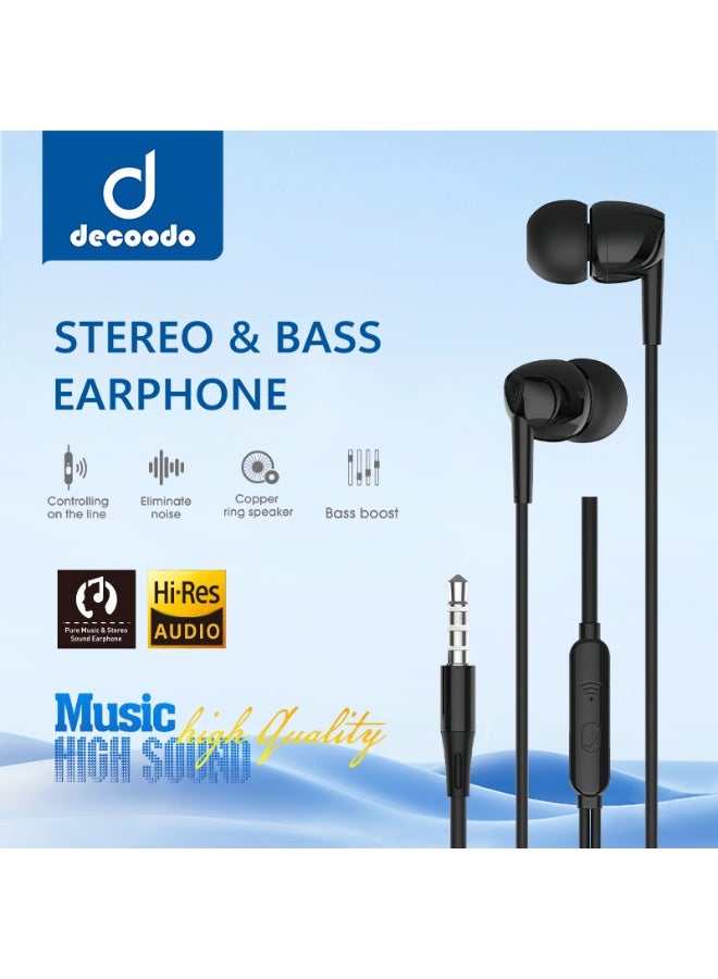Decoodo Stereo & Bass 3.5mm In-Ear Wired Earphone - Image 1