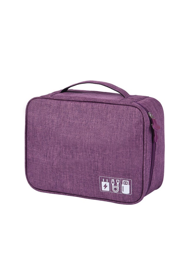 Generic - Digital Storage Bag For Phones Cables Power Banks Usb Drives Multi-functional Storage Box-Color:Navy - Image 1