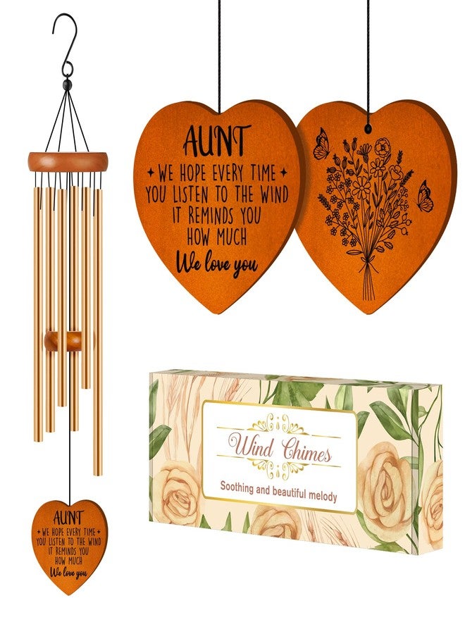 Damaigiift Aunt Gifts for Women, Gifts for Aunt from Niece, Wind Chime Birthday Gifts for Aunt, Unique Gifts for Aunt from Nephew, Aunt Garden Decor Gifts, Auntie Gifts for Mothers Day Christmas Thanksgiving - Image 1