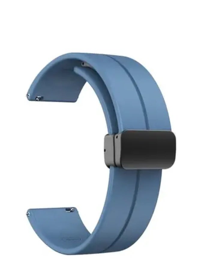 22mm Silicone Strap Compatible with Samsung Galaxy Watch 3 45mm/Galaxy Watch 46mm/Gear S3 Classic/Frontier, 22mm Turquoise Light Blue