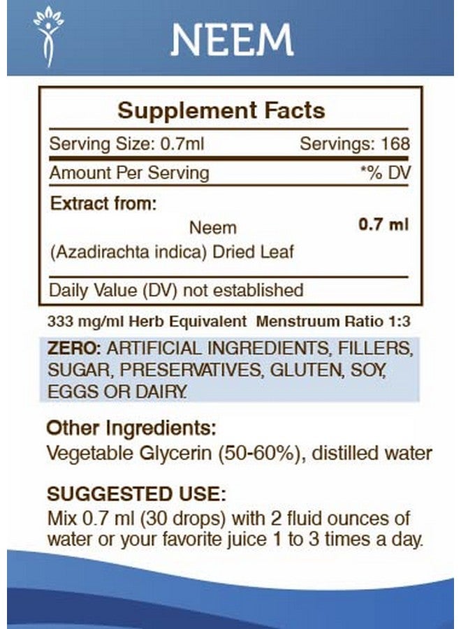 Secrets of the Tribe Secrets of the Tribe Neem Tincture Alcohol-Free Extract, Neem (Azadirachta Indica) Dried Leaf Tincture Supplement 4 oz - Image 4
