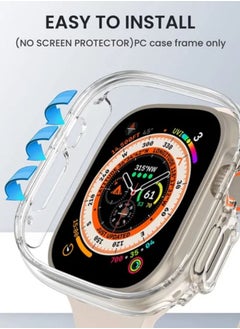 SHOPI 2 Pack Case for Apple Watch Ultra 49mm, [Touch Sensitive] [HD Clear] Slim Bumper [Full Protection] Cover for iWatch Ultra 49mm - Clear  - Image 3