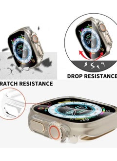 SHOPI 2 Pack Case for Apple Watch Ultra 49mm, [Touch Sensitive] [HD Clear] Slim Bumper [Full Protection] Cover for iWatch Ultra 49mm - Clear  - Image 4