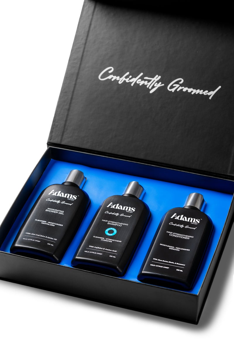ADAMS Premium Shower Routine Gift Set - Image 1