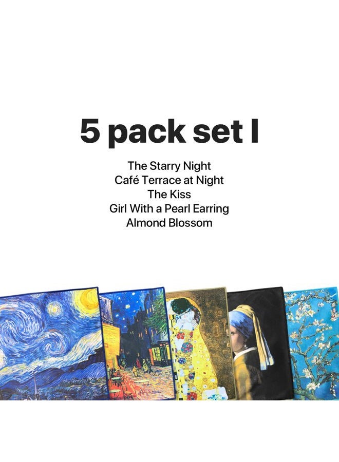 Clean & Clear Microfiber EXTRA LARGE [5 Pack] World Best Classic Art Collection - ULTRA PREMIUM QUALITY Cleaning Cloths (Best for Camera Lens, Glasses, Screens, and all Lens.) - Image 2