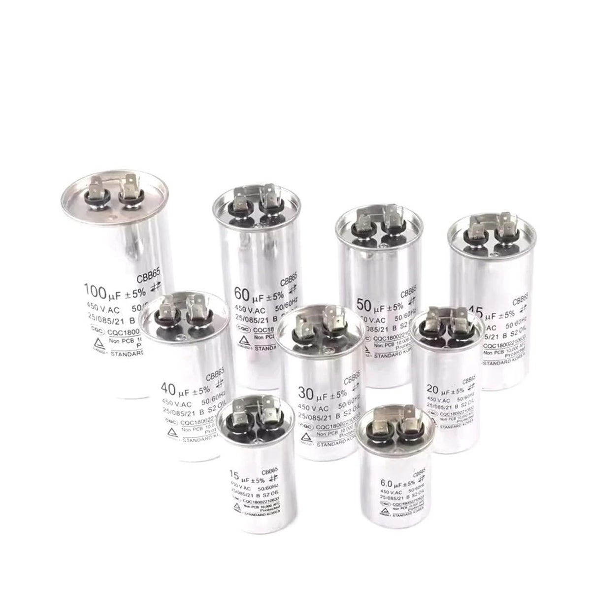 Generic CBB65 AC Motor Start Capacitor 450VAC 12UF For Air Conditioner ...
