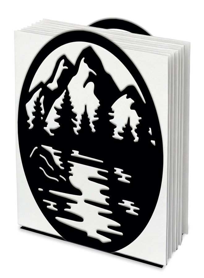 SUPERDANT Mountain View Serviette Holder for Tables Tree Napkin Holders Forest Tree Tissue Holder Metal Napkin Dispenser Tissue Practical Decoration for Kitchen Countertop Restaurant 5.3x5.3in - Image 1