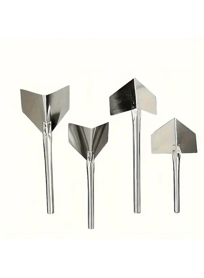 4pcs Premium Stainless Steel Corner Trowels for Concrete Drywall Plastering Brickwork - Image 1