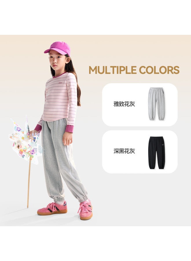 Annil Girls' Pants 2025 Autumn New Style Simple Casual Sports Stretch Fashion Loose Cuffed Trousers - Image 4