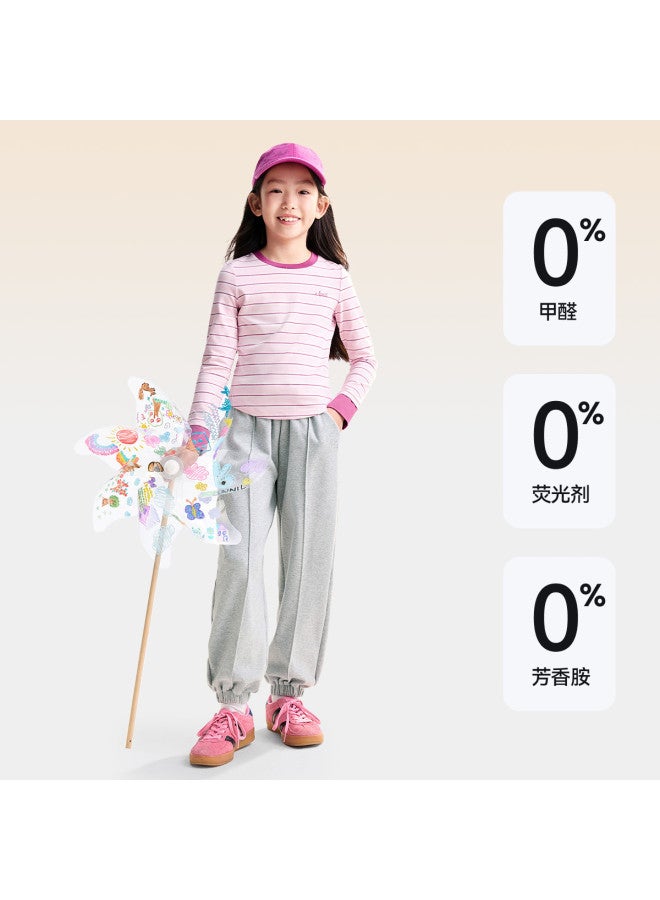 Annil Girls' Pants 2025 Autumn New Style Simple Casual Sports Stretch Fashion Loose Cuffed Trousers - Image 5