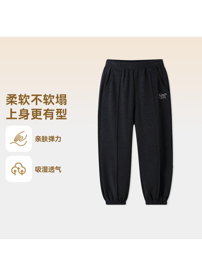 Annil Girls' Pants 2025 Autumn New Style Simple Casual Sports Stretch Fashion Loose Cuffed Trousers - Image 2