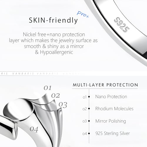 VANBARIS Necklace Extenders for Women, 925 Sterling Silver Necklace Extenders Gold and Silver Chain Bracelet Jewelry Extension for Women, 6 Piece Set (1, 2, 3 Inches) - Image 4