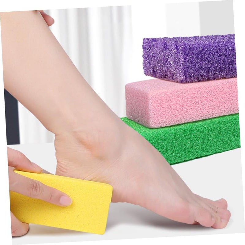 4pcs Foot Care Callus Remover Set Pu Foam Foot Sole Exfoliating Trimmer with Dual Grit Surfaces for Dead Skin Removal Suitable for Pedicure Random Color - Image 5