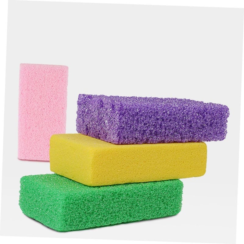 4pcs Foot Care Callus Remover Set Pu Foam Foot Sole Exfoliating Trimmer with Dual Grit Surfaces for Dead Skin Removal Suitable for Pedicure Random Color - Image 4