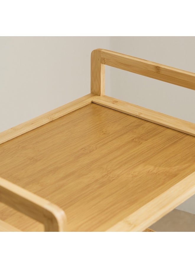 Home Box Oxford 2-Tier Storage Basket with Bamboo Shelf 43 x 96 x 33 cm  - Image 5