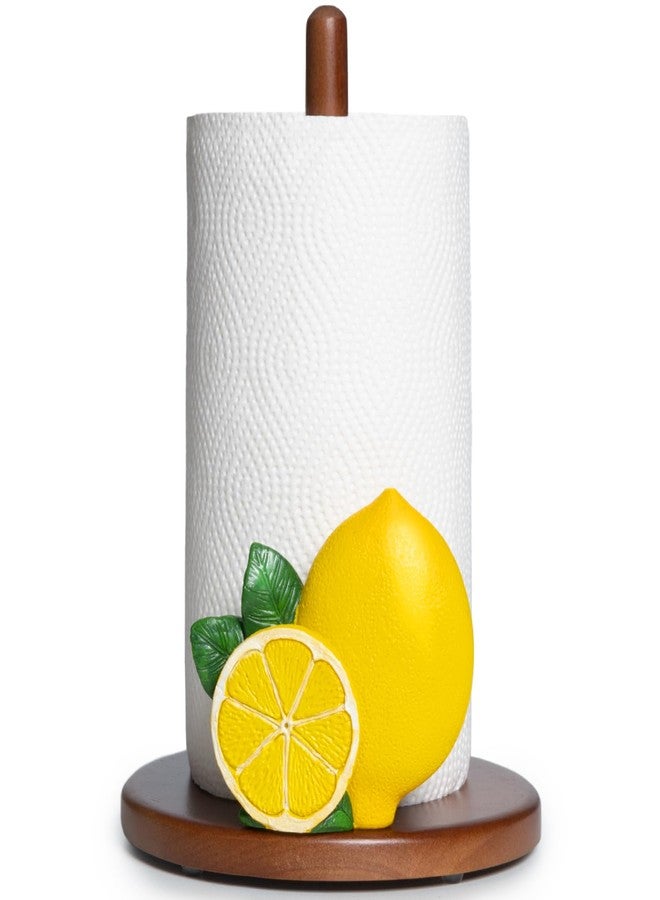 YLOVAN Lemon Paper Towel Holder - Lemon Kitchen Decor and Accessories Yellow Kitchen Decorations Gifts for Women Cute Paper Towels Holder Stand Decorative Country Farmhouse Vintage Countertop Rustic Italian - Image 1