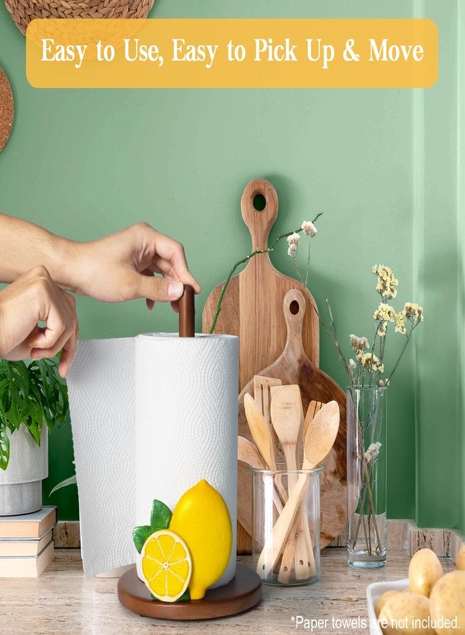 YLOVAN Lemon Paper Towel Holder - Lemon Kitchen Decor and Accessories Yellow Kitchen Decorations Gifts for Women Cute Paper Towels Holder Stand Decorative Country Farmhouse Vintage Countertop Rustic Italian - Image 5