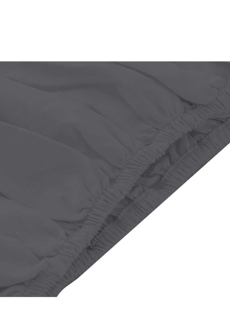 Infinitee Xclusives Queen Size Fitted Sheet (150 cm x 200 cm) – 40cm Deep Pocket Bed Sheet – Soft Microfiber – Shrink Resistant Bed Sheet – 1 Fitted Bed Sheet Only (Grey)