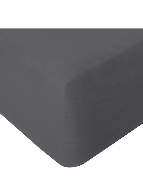 Infinitee Xclusives Queen Size Fitted Sheet (150 cm x 200 cm) – 40cm Deep Pocket Bed Sheet – Soft Microfiber – Shrink Resistant Bed Sheet – 1 Fitted Bed Sheet Only (Grey)