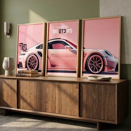 kotart Big Sports Cars Framed Posters Gift Items for Boys Room Wall Decoration Bedroom Living Room Office Studio Décor | Car Poster Frame for Wall Décor Set Of 3 Size (13 X 17 inch) - Image 4