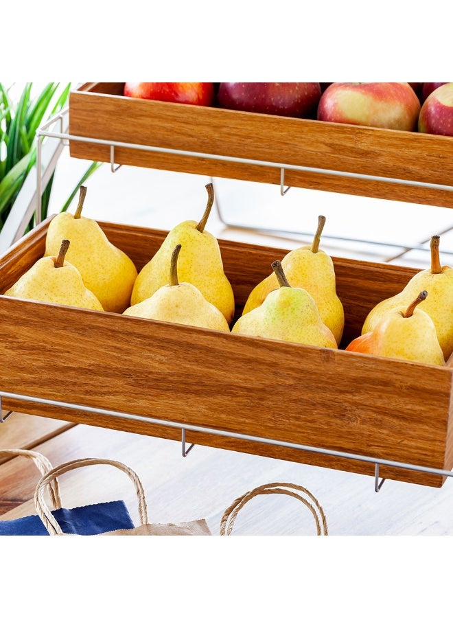 Restaurantware حاوية توابل من الخيزران 13 بوصة × 6.5 بوصة × 3 بوصة، صندوق توابل عميق - كبير جداً، لا يتشقق، صندوق تنظيم من الخيزران، للتوابل، التوابل، والصلصات - Image 2