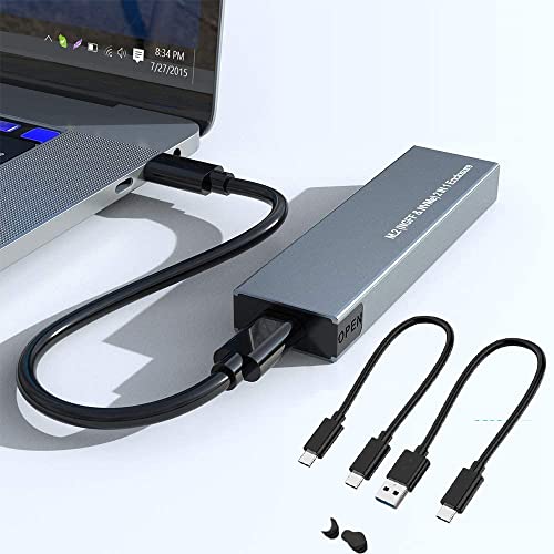 MICROWARE Aluminum M.2 NVME & SATA NGFF Enclosure Dual Protocol Gen 2 USB 3.1 M.2 SSD External Hard Disk Drive Adapter HDD UASP NGFF External Case Max 2TB 2230 2242 2260 2280 for Laptop, Phone, TV, Router - Image 1