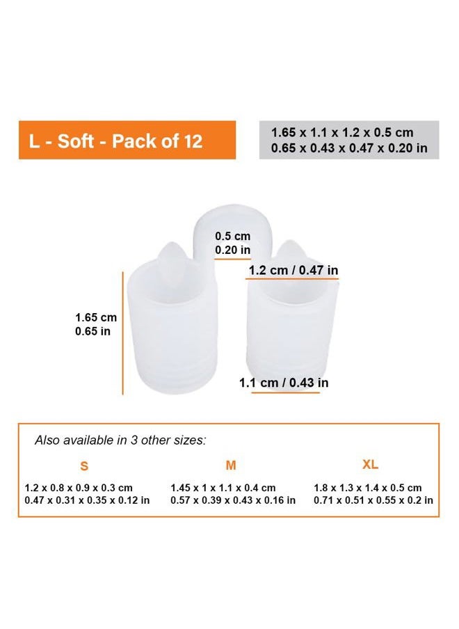 Mobi Lock - Nose Vent Sinus Relief Dilator (Pack of 12 Large Size) Soft Vents - A Simple Solution for Nasal Snorers - Reusable Snoring Device to enjoy a peaceful night's sleep - by Mobi Lock - Image 1