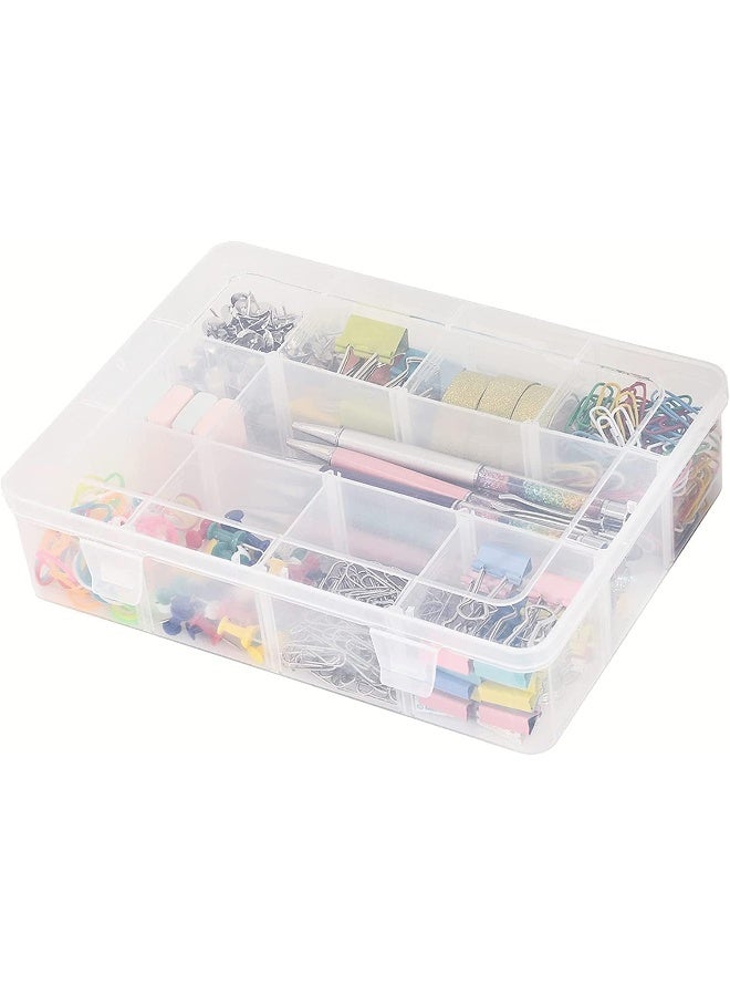 Royal Apex 12 Grids Pvc Compartment Container Bead Storage Organizer Box Case With Adjustable And Removable Dividers For Jewelry Craft Tackles Tools And Screw 1 Empty Box Only