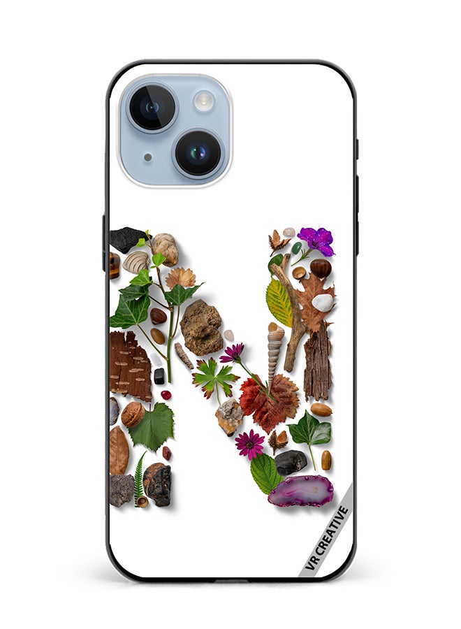 VR CREATIVE Protective Case Cover For Apple iPhone 15 Plus Alphabet N Design Multicolour - Image 1