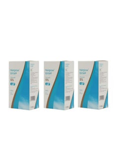 Hairgrow Minoxidil 5% Solution Hair Regrowth Tonic 50ml (3 Pack 3 Month) 