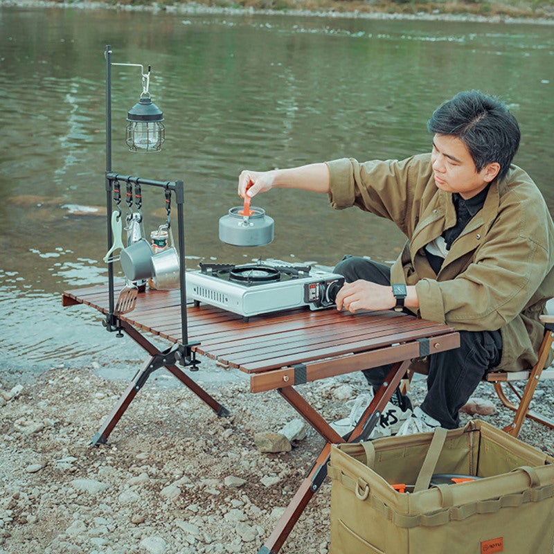 Portable Gas Stove:  High Firepower Piezoelectric Ceramic Ignition - Robust Durable Gas Cooker for Outdoor Camping Hiking Barbecues Picnics - Image 1