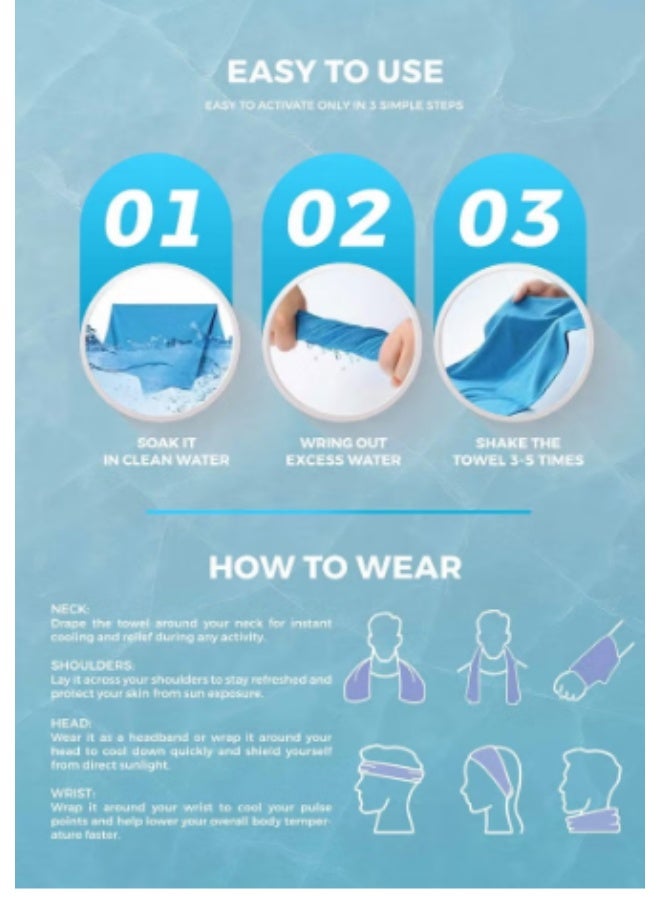 منشفة تبريد فورية – راحة وانتعاش في ثوانٍ – لون جراي - Image 5