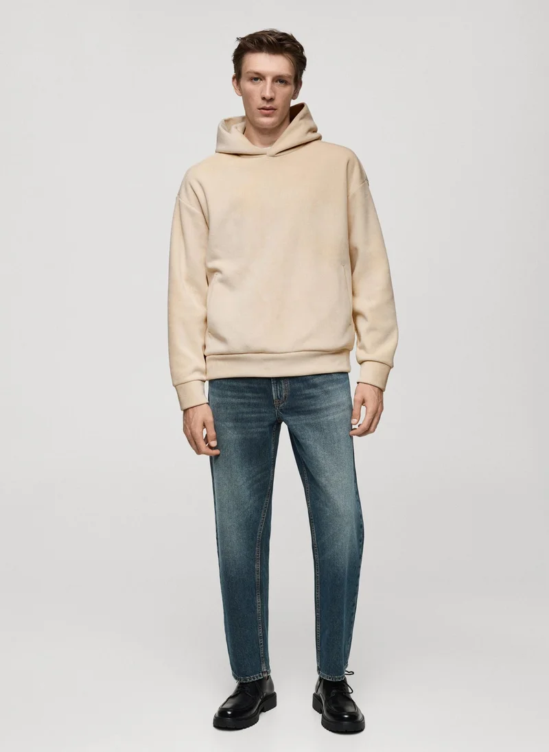 Mango Man Corduroy Hooded Sweatshirt