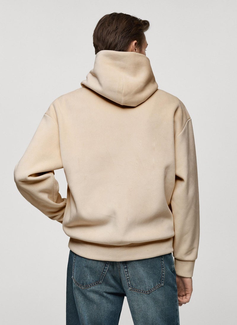 Mango Man Corduroy Hooded Sweatshirt  - Image 2