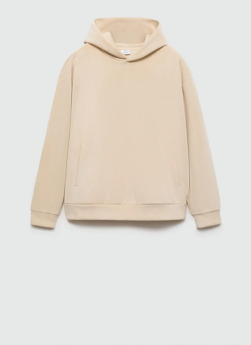 Mango Man Corduroy Hooded Sweatshirt