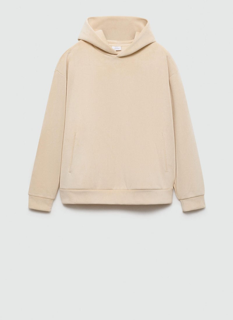 Mango Man Corduroy Hooded Sweatshirt  - Image 5