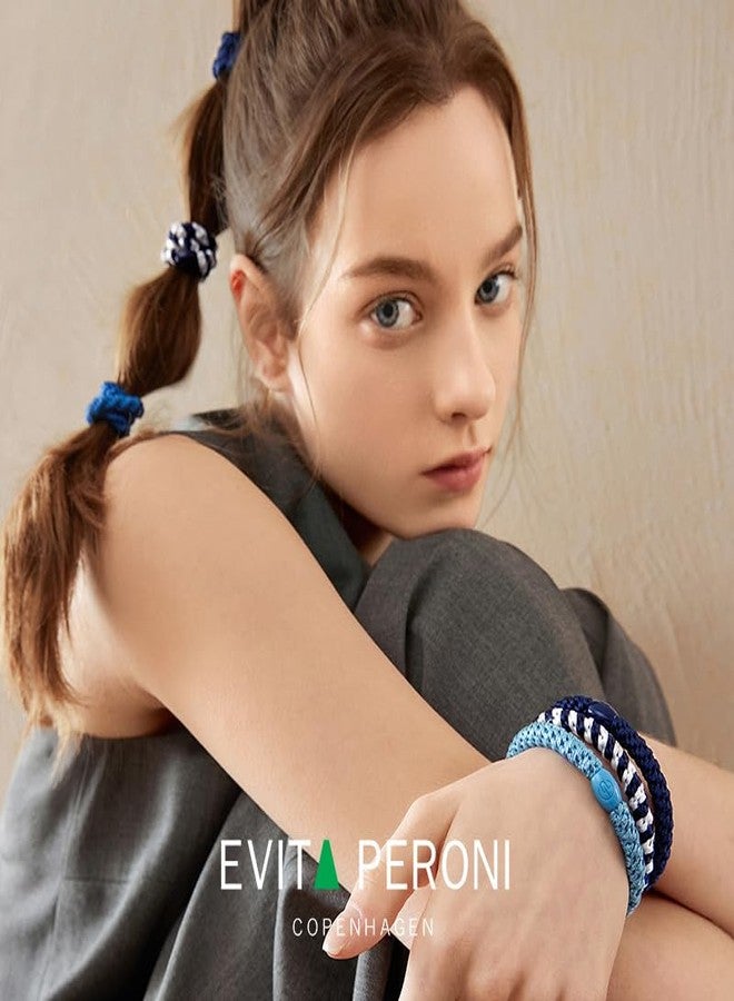 EVITA PERONI 12 Pcs Hair Ties, High Elastic Ponytail Holders, Hair Ties No Damage for Thick Curly Hair Women Men (Ocean Blue) - Image 2